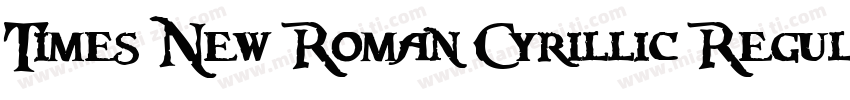 Times New Roman Cyrillic Regular字体转换